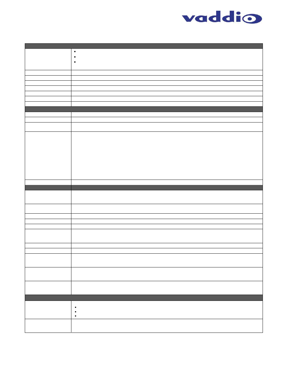 General specifications | Vaddio GroupSTATION User Manual | Page 37 / 40