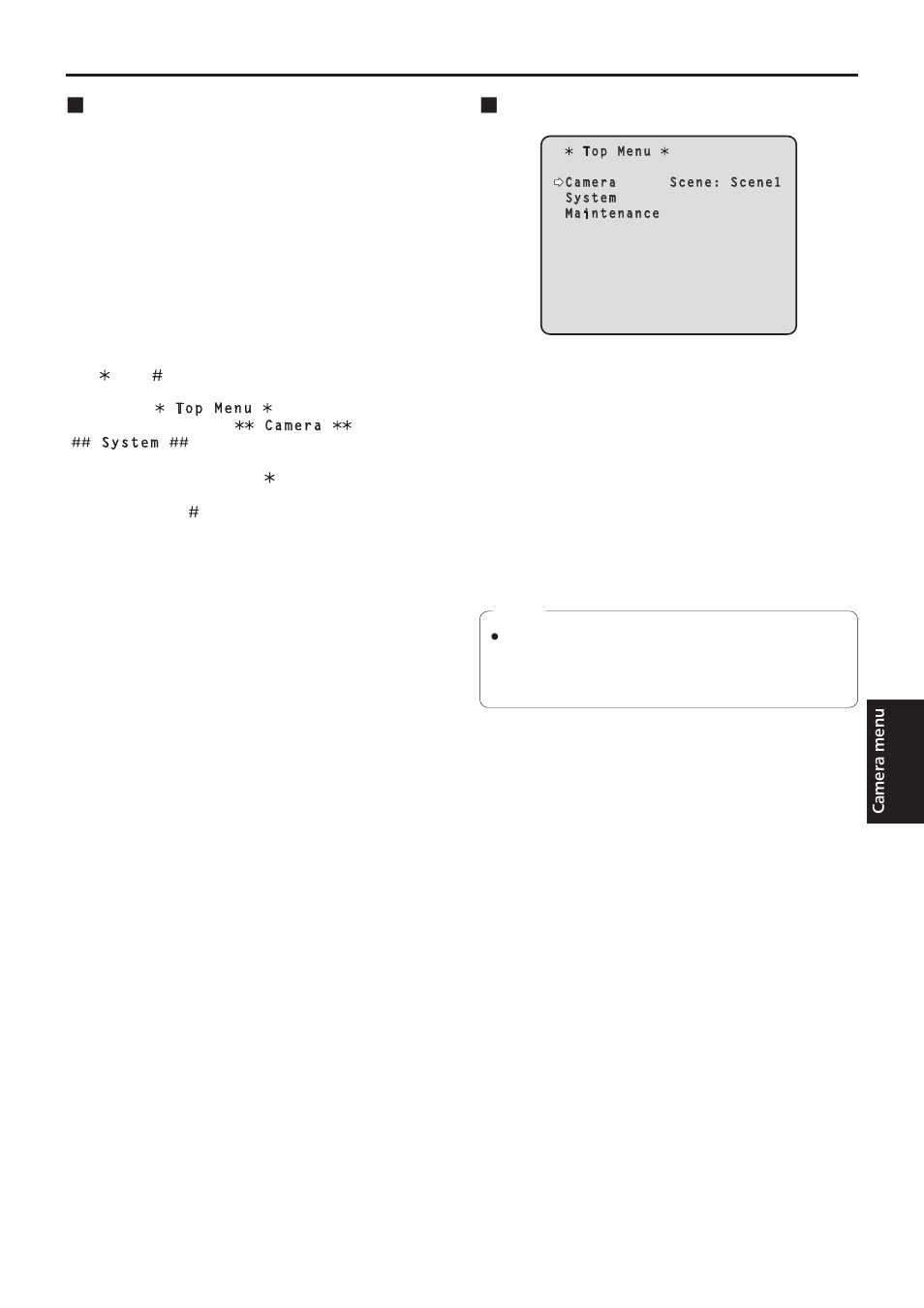 Setting the camera menu items, Top menu | Vaddio HE120 Operating Instructions User Manual | Page 37 / 100