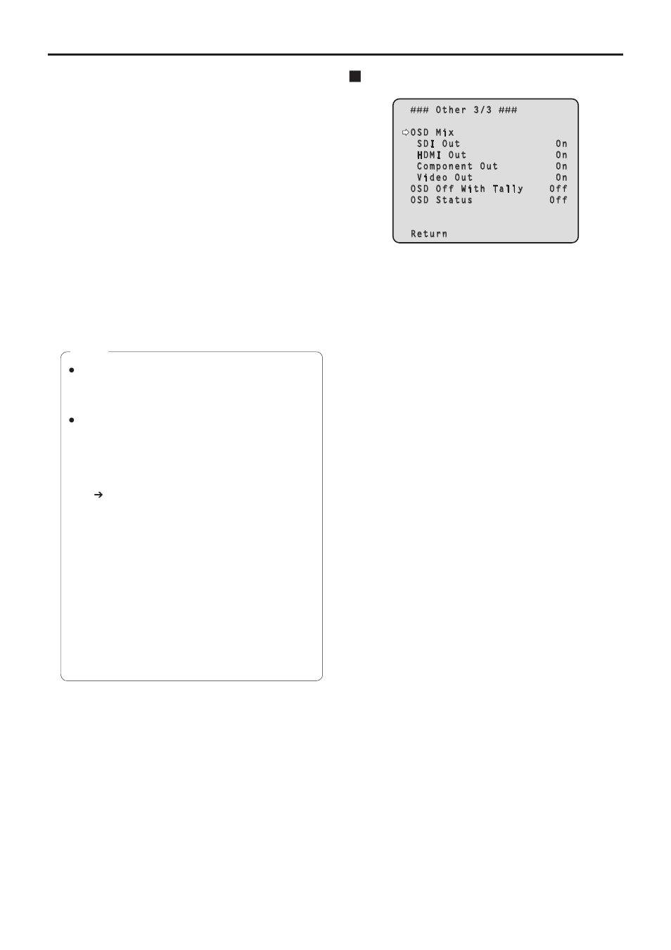 Setting the camera menu items, Other 3/3 screen, Continued) | Vaddio HE120 Operating Instructions User Manual | Page 50 / 100