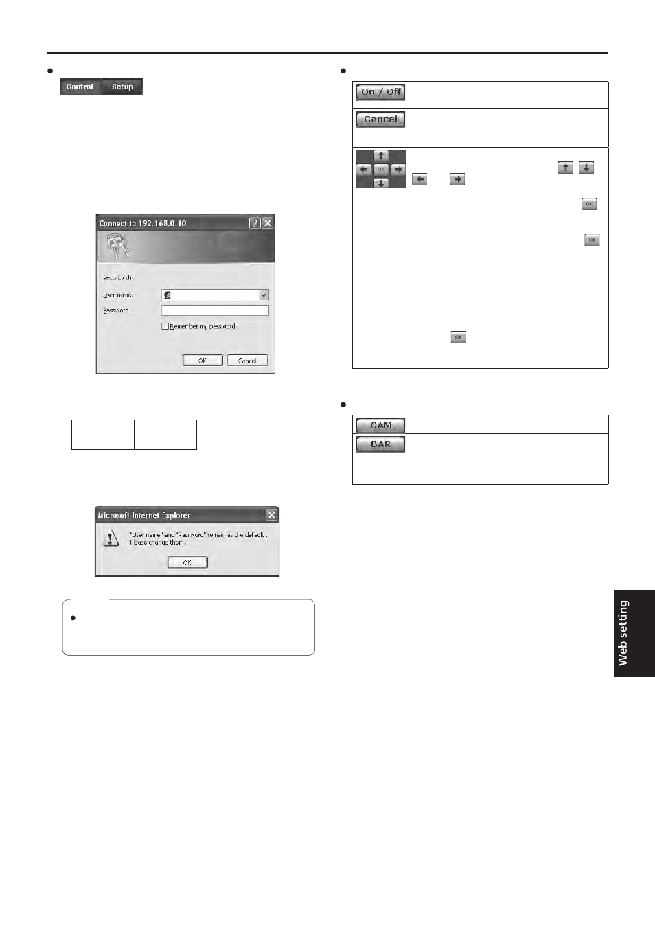 Web setting screen, Continued) | Vaddio HE120 Operating Instructions User Manual | Page 57 / 100