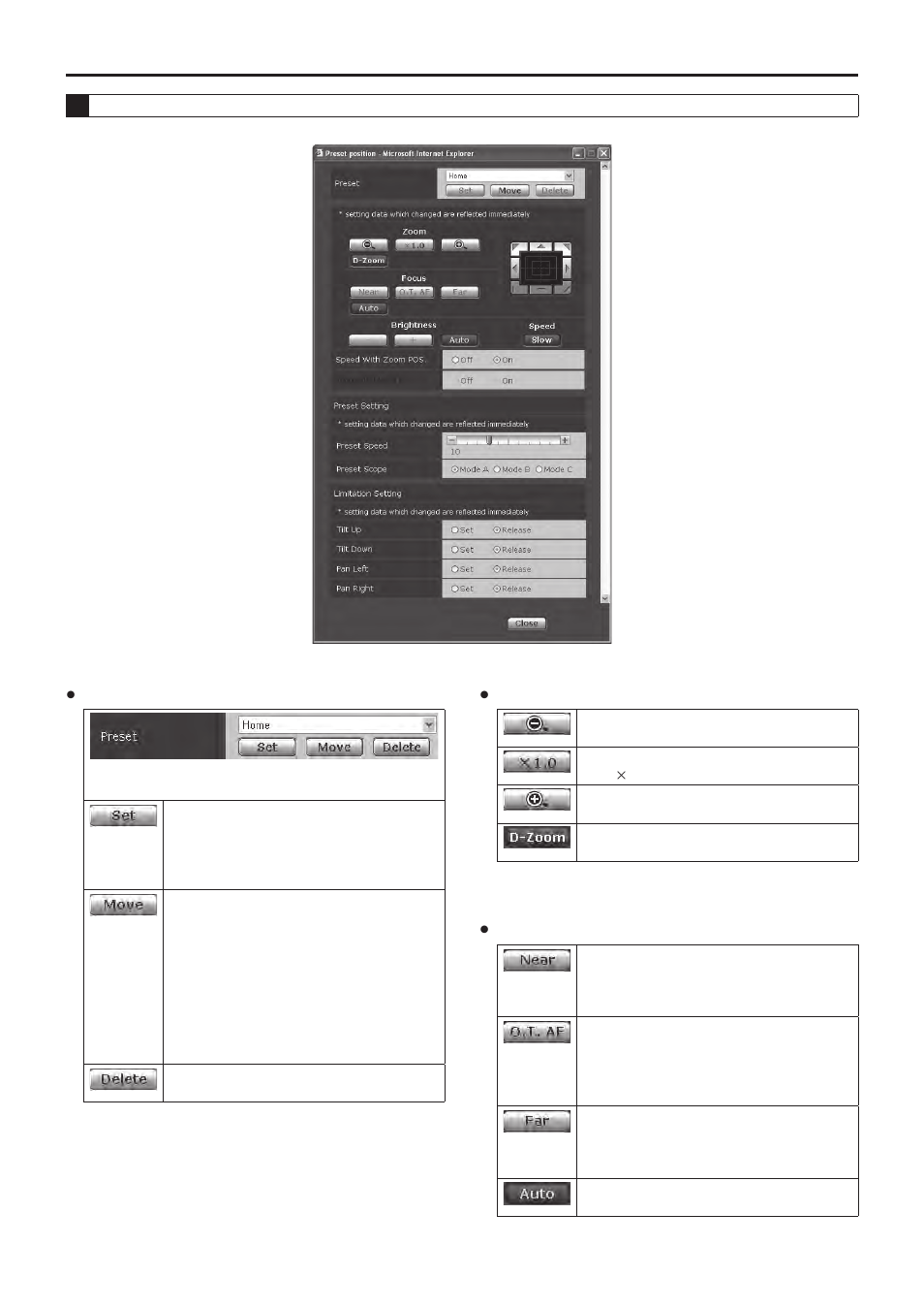 Web setting screen, Continued) | Vaddio HE120 Operating Instructions User Manual | Page 68 / 100