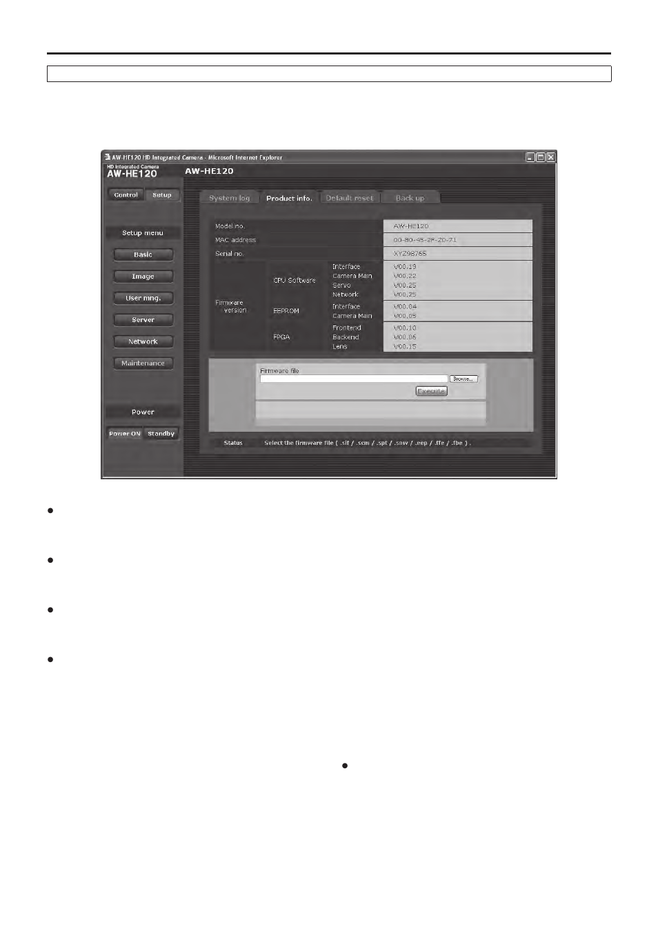 Web setting screen, Continued) | Vaddio HE120 Operating Instructions User Manual | Page 82 / 100