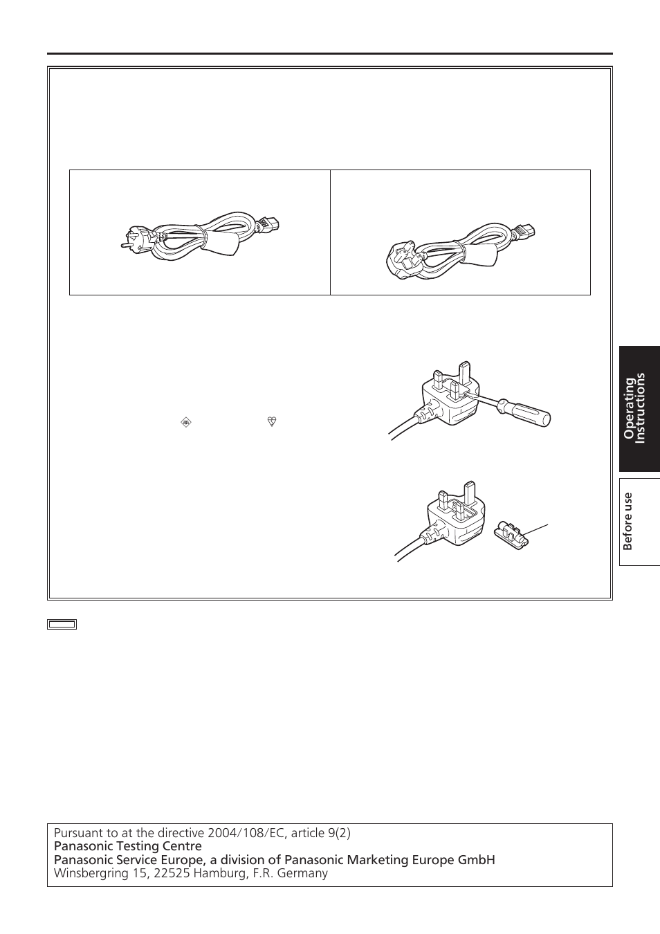 Caution for ac mains lead, Read this first | Vaddio HE120 Operating Instructions User Manual | Page 27 / 52