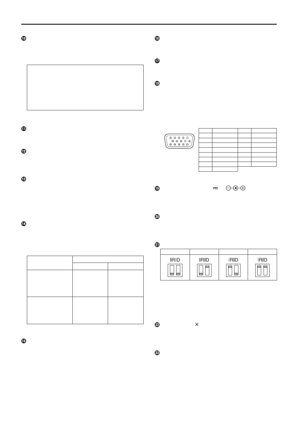 Parts and their functions, Continued) | Vaddio HE120 Operating Instructions User Manual | Page 36 / 52