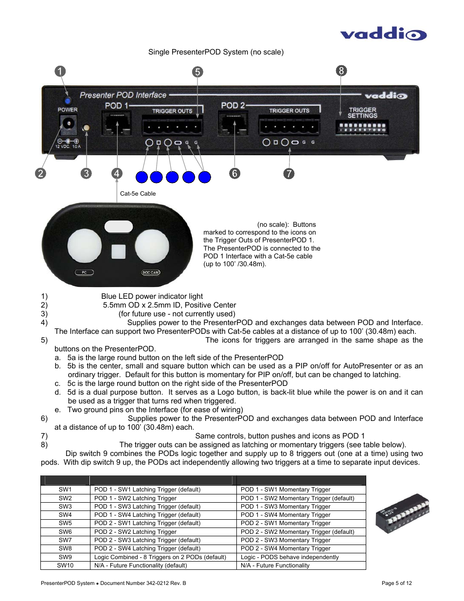 Vaddio PresenterPOD System User Manual | Page 5 / 12