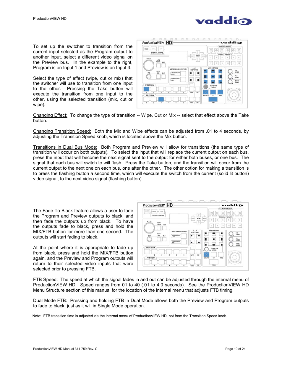 Vaddio ProductionVIEW HD User Manual | Page 10 / 24