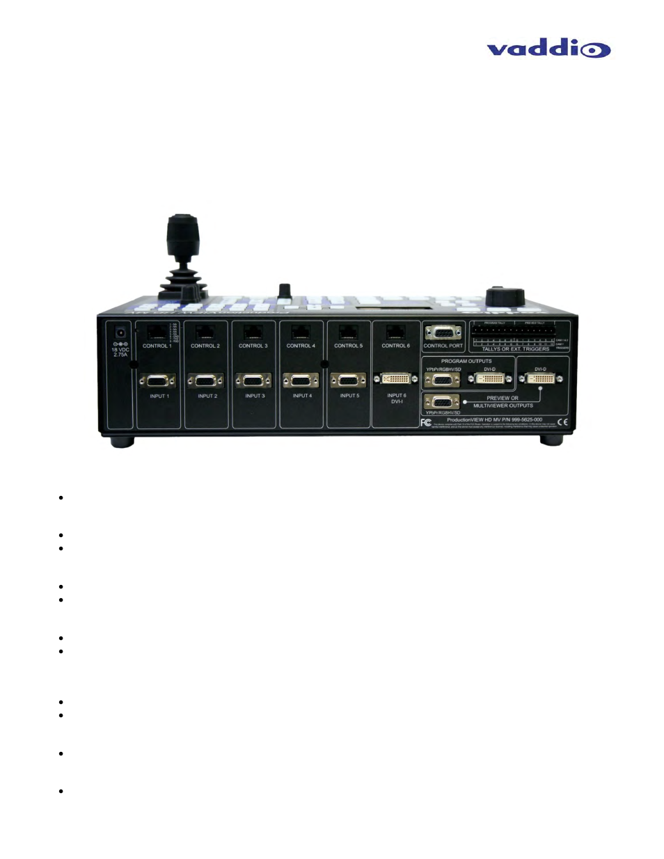 Vaddio ProductionVIEW HD MV User Manual | Page 25 / 36