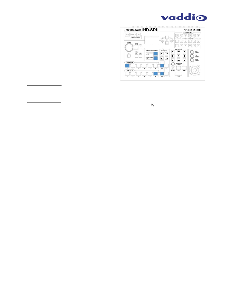 Vaddio ProductionVIEW HD-SDI User Manual | Page 11 / 22