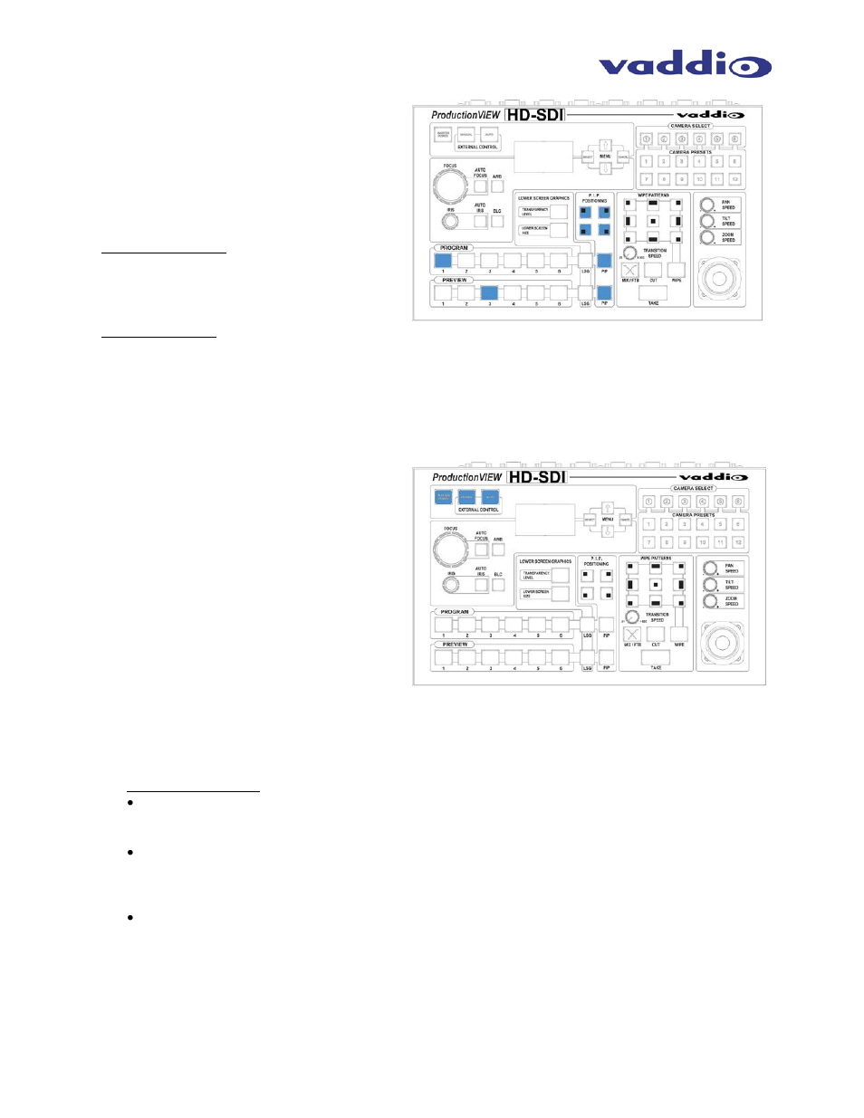 Vaddio ProductionVIEW HD-SDI User Manual | Page 12 / 22