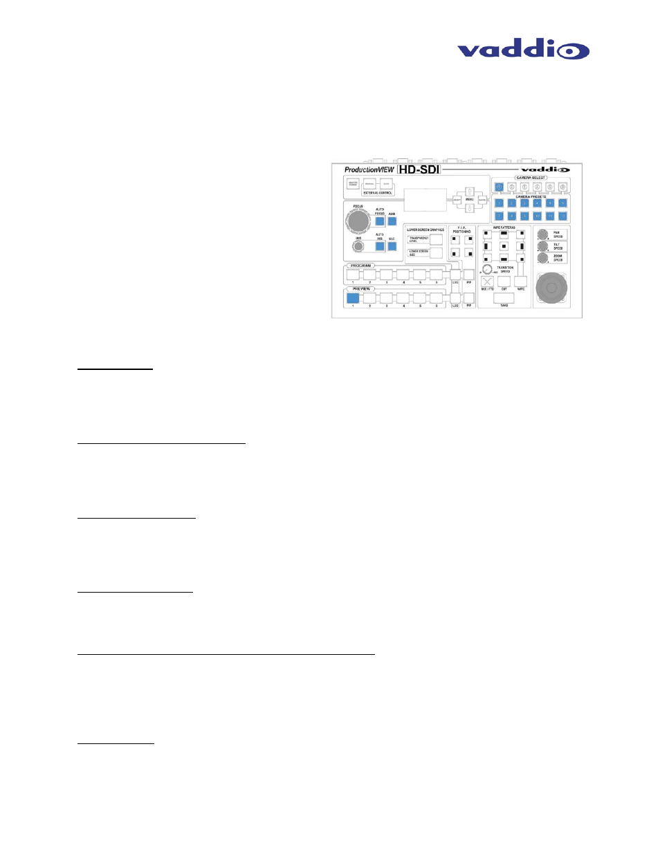 Vaddio ProductionVIEW HD-SDI User Manual | Page 9 / 22