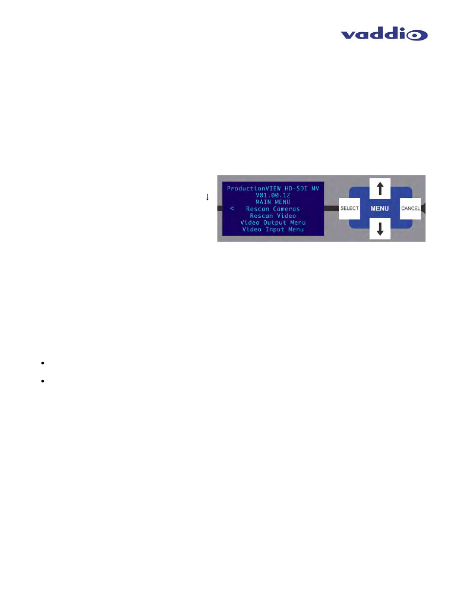Vaddio ProductionVIEW HD-SDI MV User Manual | Page 10 / 36