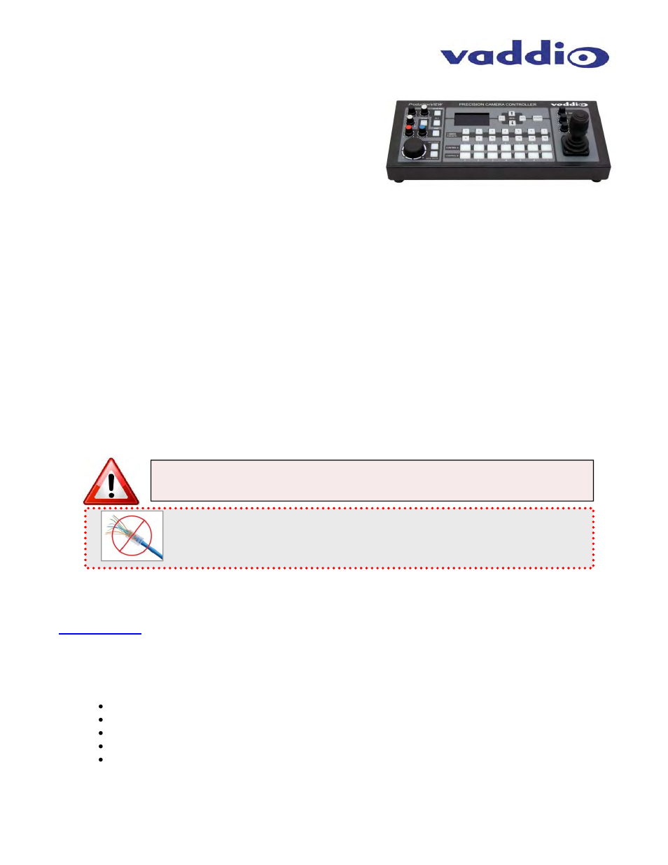 Vaddio ProductionVIEW Precision Camera Controller User Manual | Page 3 / 16