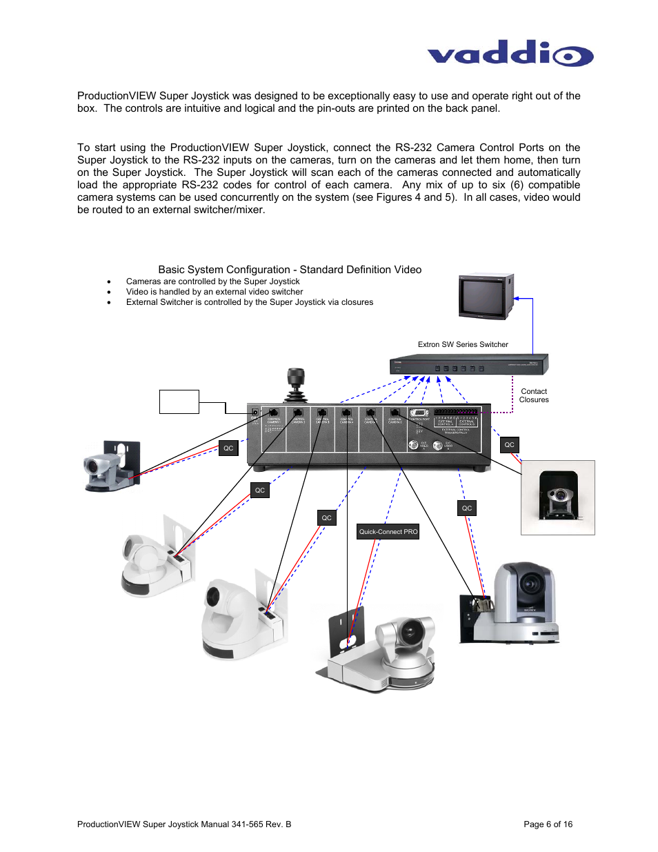 Vaddio ProductionVIEW Super Joystick User Manual | Page 6 / 16
