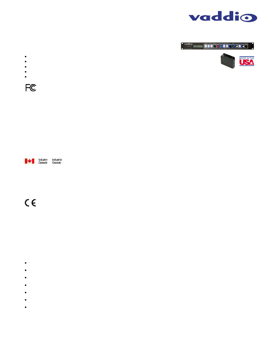 Vaddio WallVIEW CCU Kit for AW HE-120 User Manual | Page 13 / 16