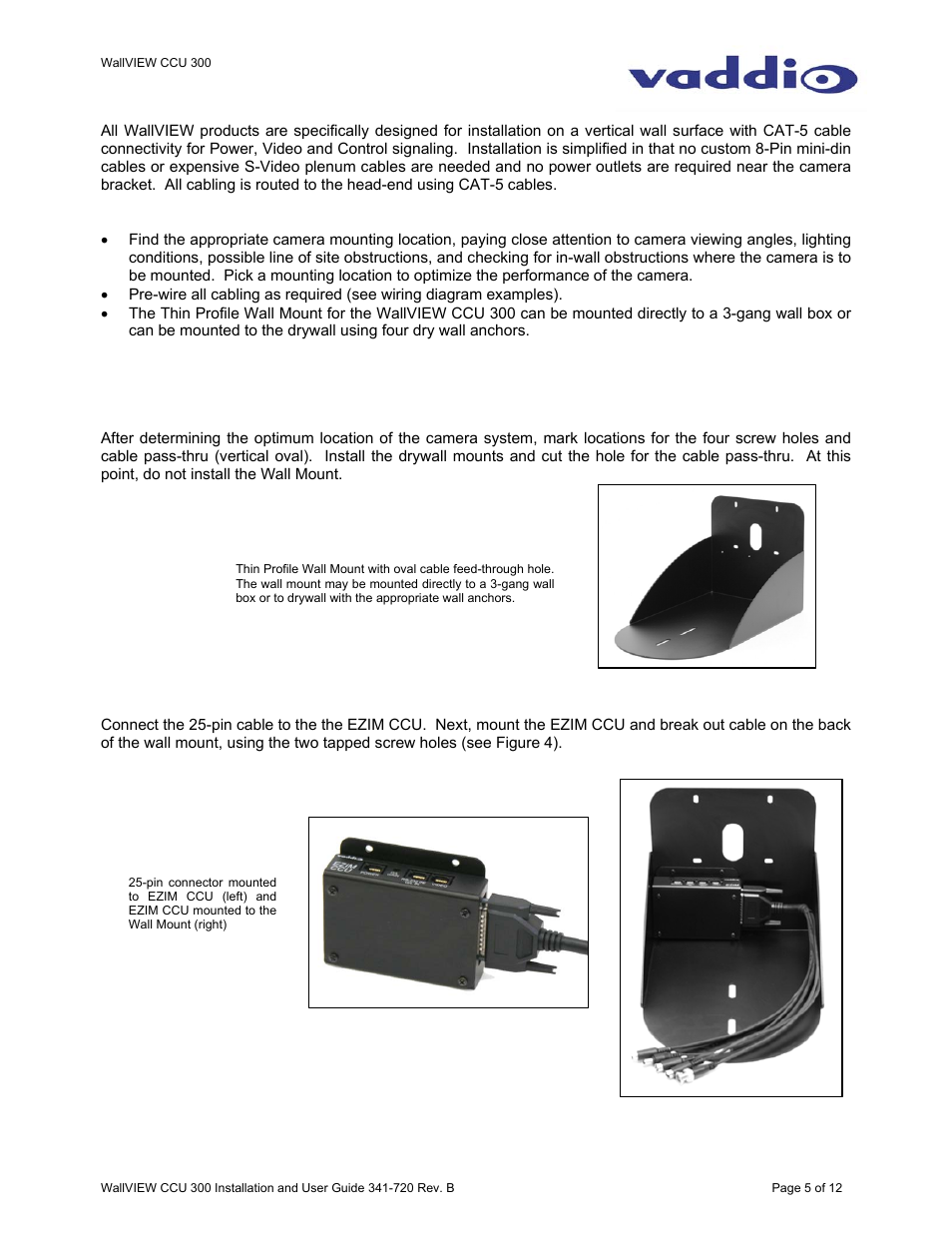 Vaddio WallVIEW CCU 300 User Manual | Page 5 / 12