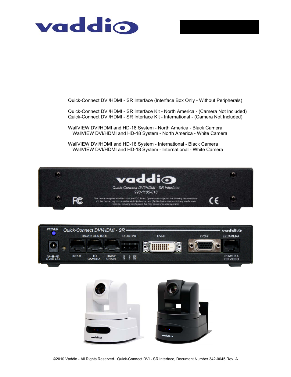 Vaddio Quick-Connect DVI-HDMI SR User Manual | 12 pages