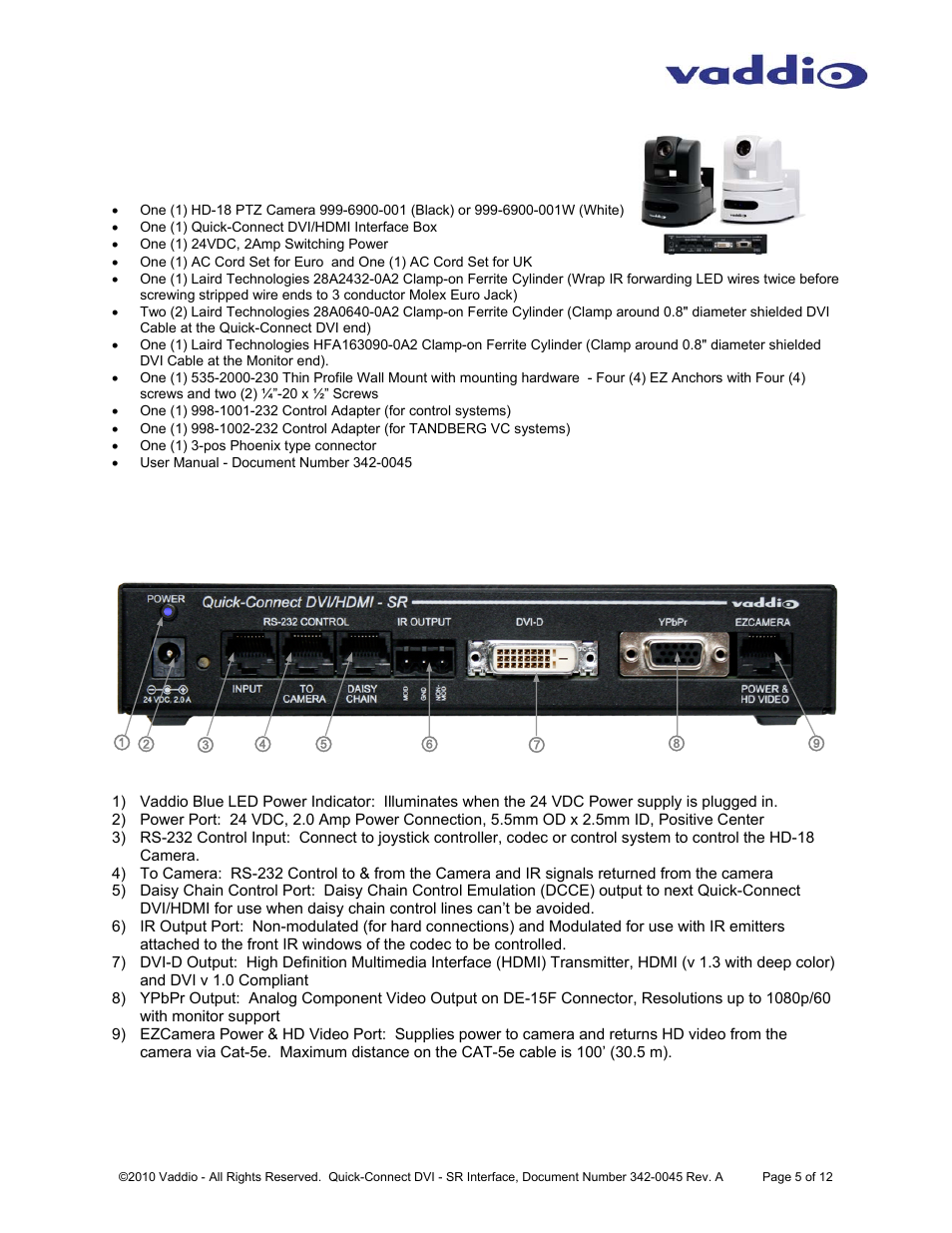 Vaddio Quick-Connect DVI-HDMI SR User Manual | Page 5 / 12