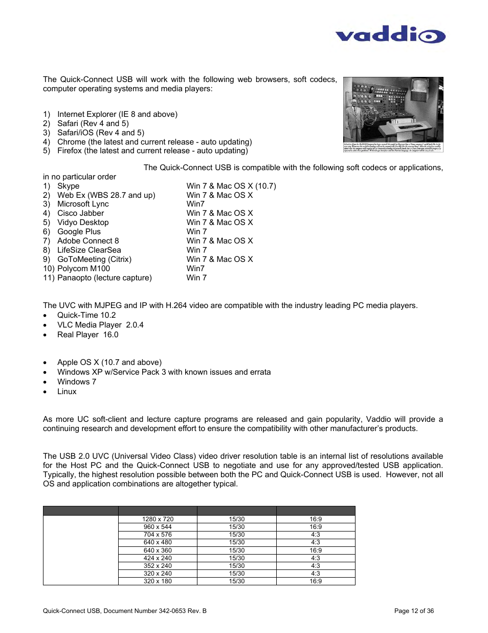 Vaddio Quick-Connect USB User Manual | Page 12 / 36