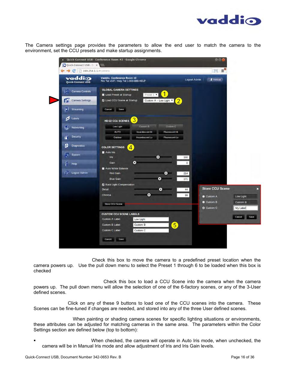 Vaddio Quick-Connect USB User Manual | Page 16 / 36