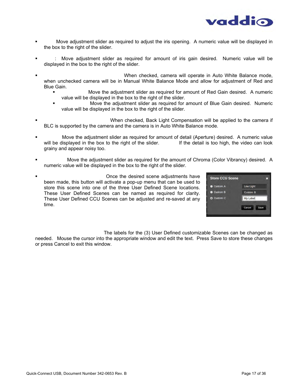 Vaddio Quick-Connect USB User Manual | Page 17 / 36