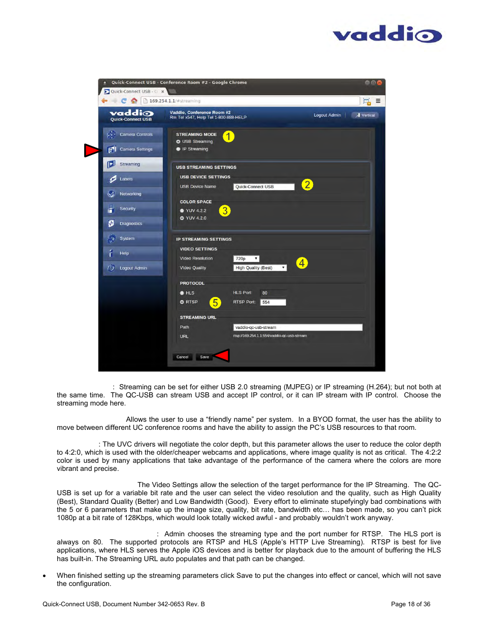 Vaddio Quick-Connect USB User Manual | Page 18 / 36