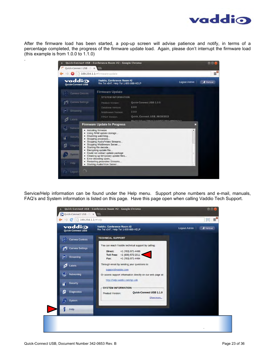 Vaddio Quick-Connect USB User Manual | Page 23 / 36