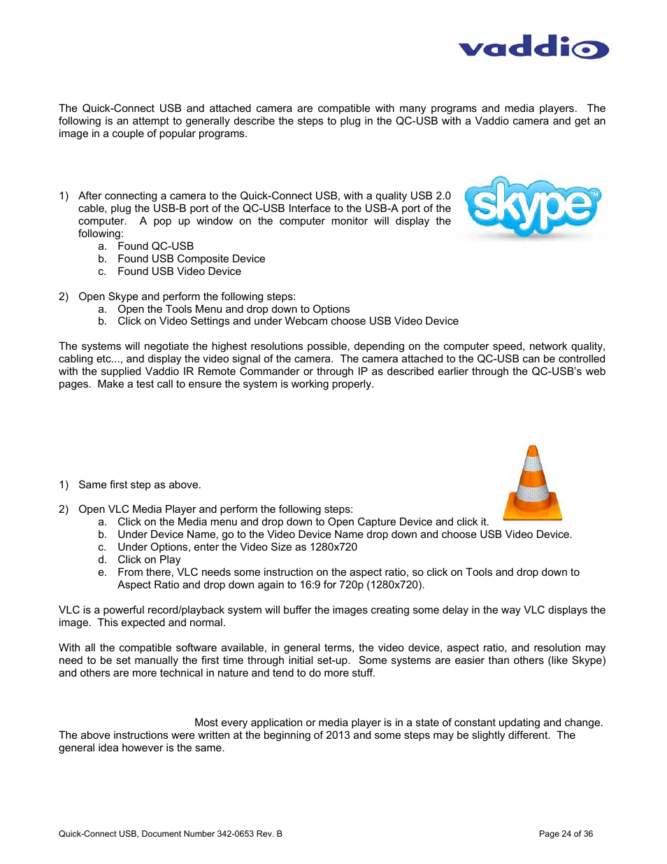Vaddio Quick-Connect USB User Manual | Page 24 / 36