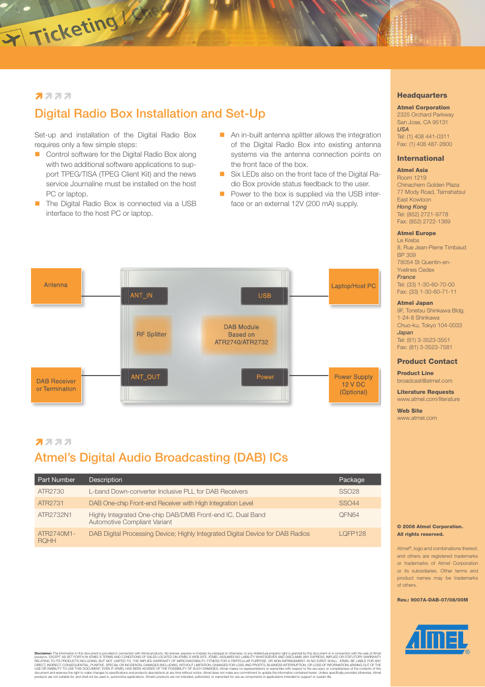 Atmel’s digital audio broadcasting (dab) ics, Digital radio box installation and set-up | Atmel Automotive Broadcast Radio User Manual | Page 4 / 4