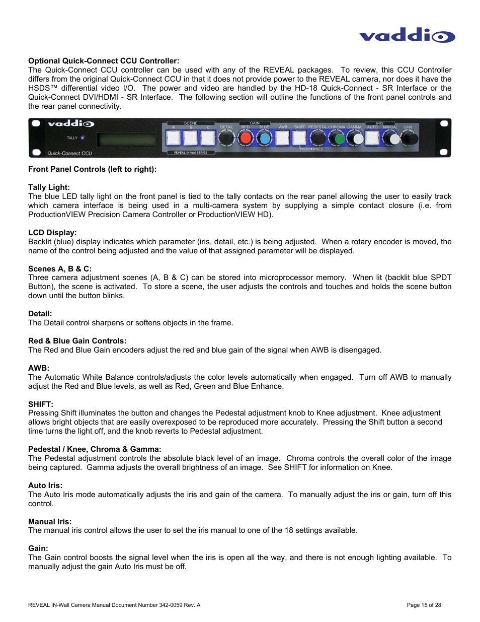 Vaddio REVEAL User Manual | Page 15 / 28