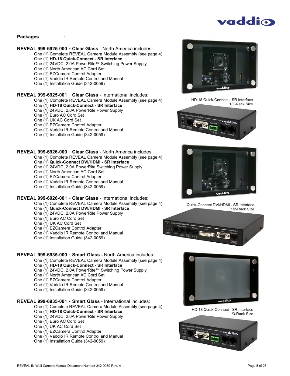 Vaddio REVEAL User Manual | Page 5 / 28