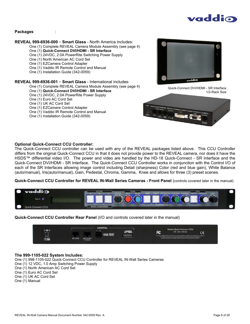 Vaddio REVEAL User Manual | Page 6 / 28