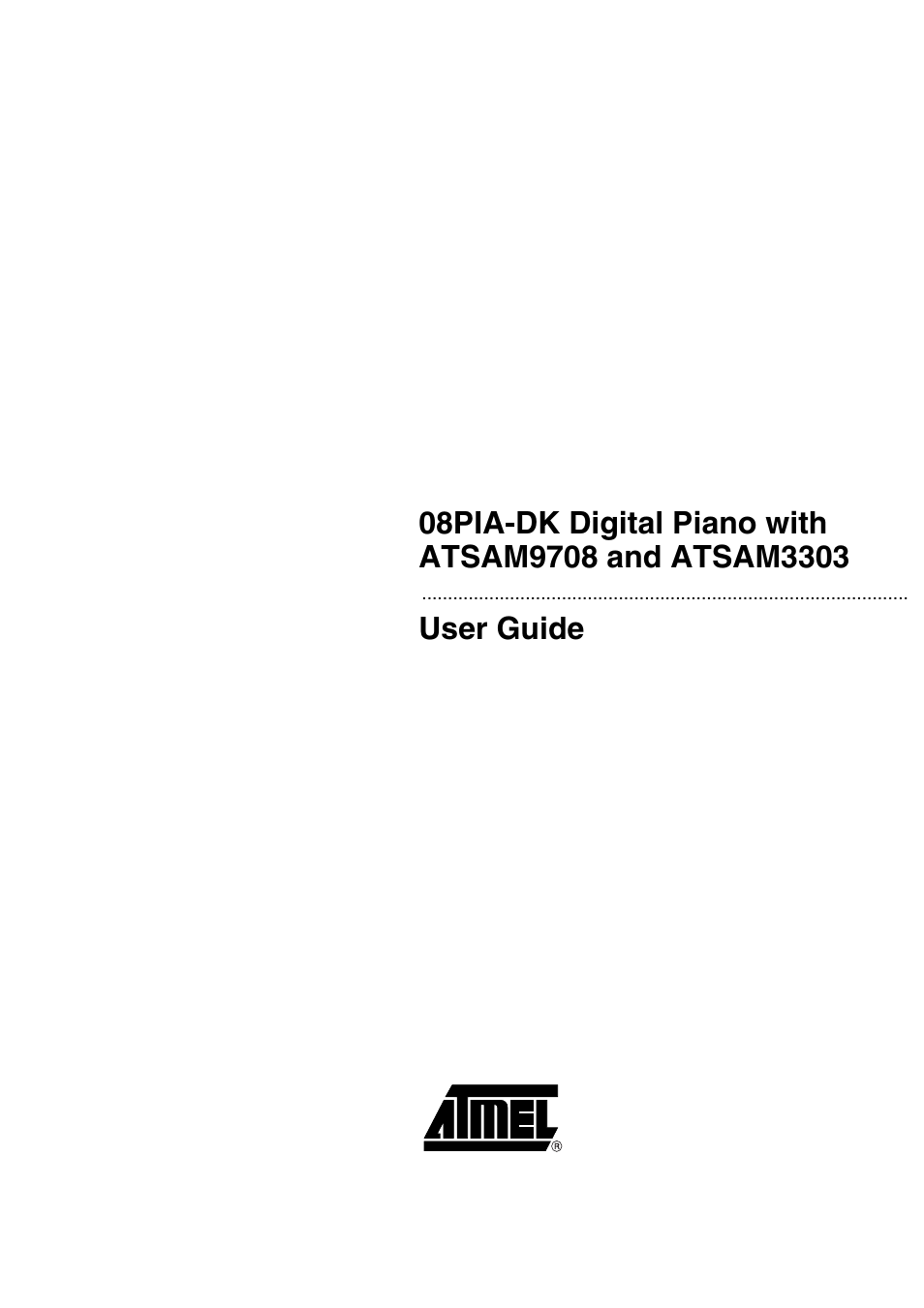 Atmel 08PIA-DK User Manual | 13 pages