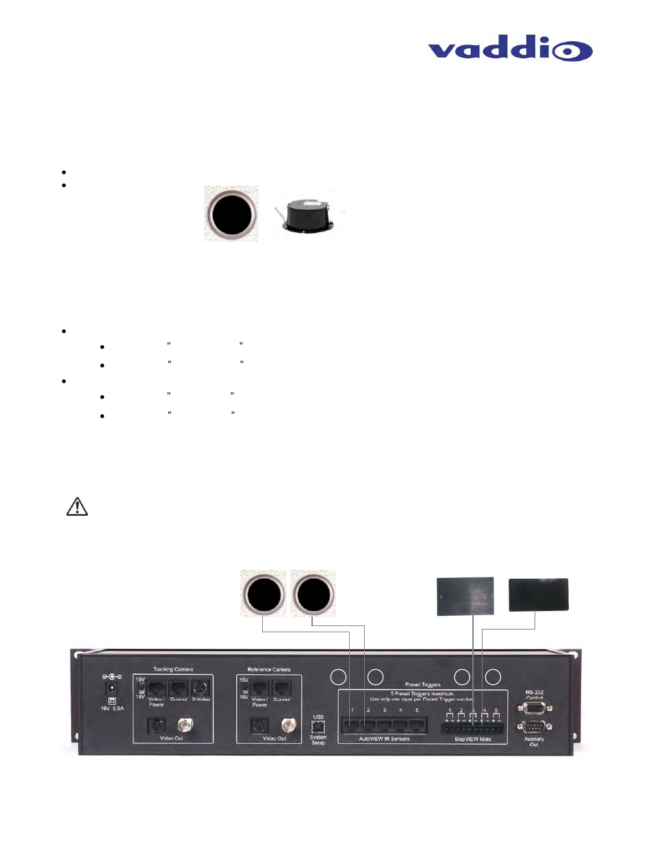 Installing the preset triggers | Vaddio TrackVIEW User Manual | Page 11 / 30