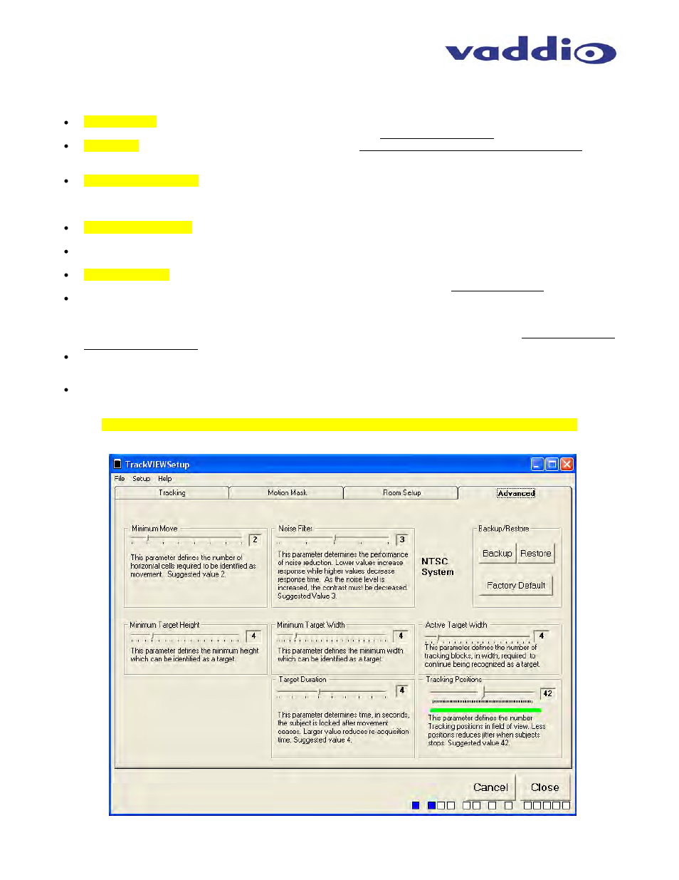 Vaddio TrackVIEW User Manual | Page 18 / 30