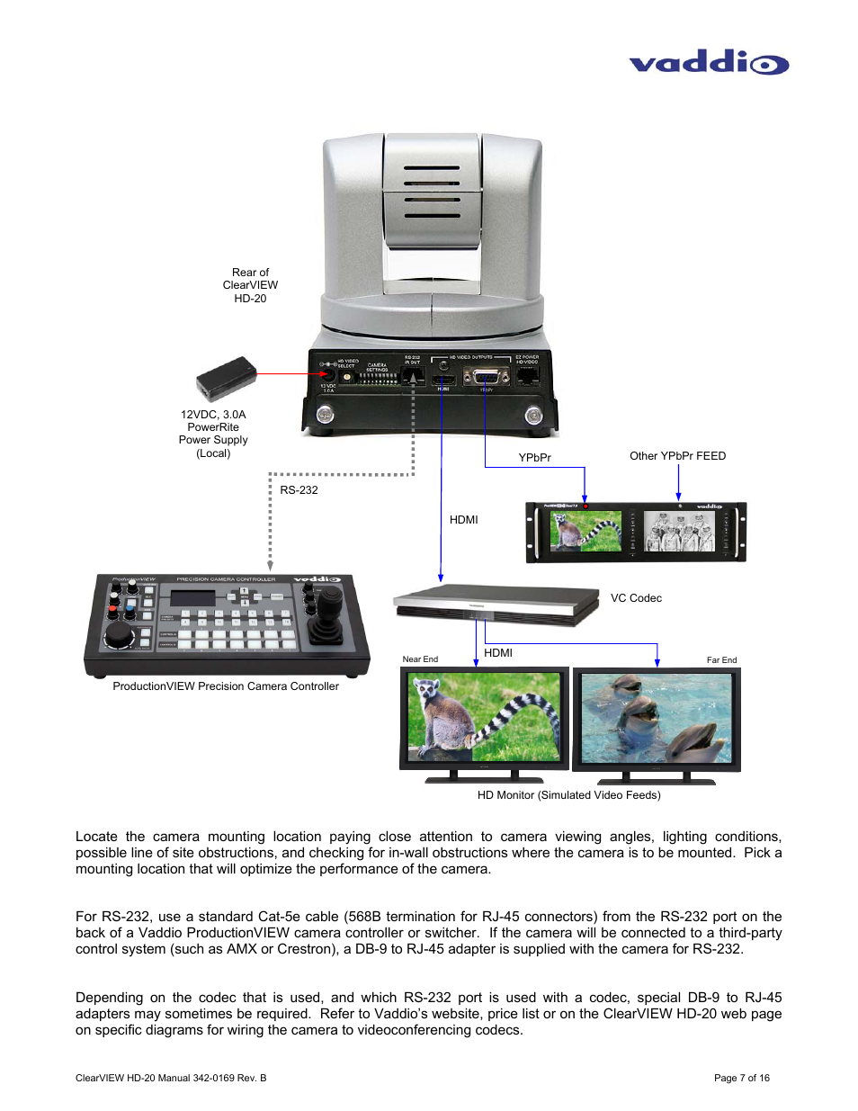 Vaddio ClearVIEW HD-20 User Manual | Page 7 / 16