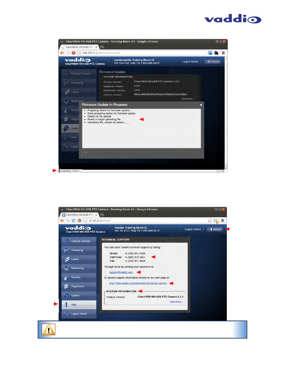 Vaddio ClearVIEW HD-USB PRO User Manual | Page 24 / 40