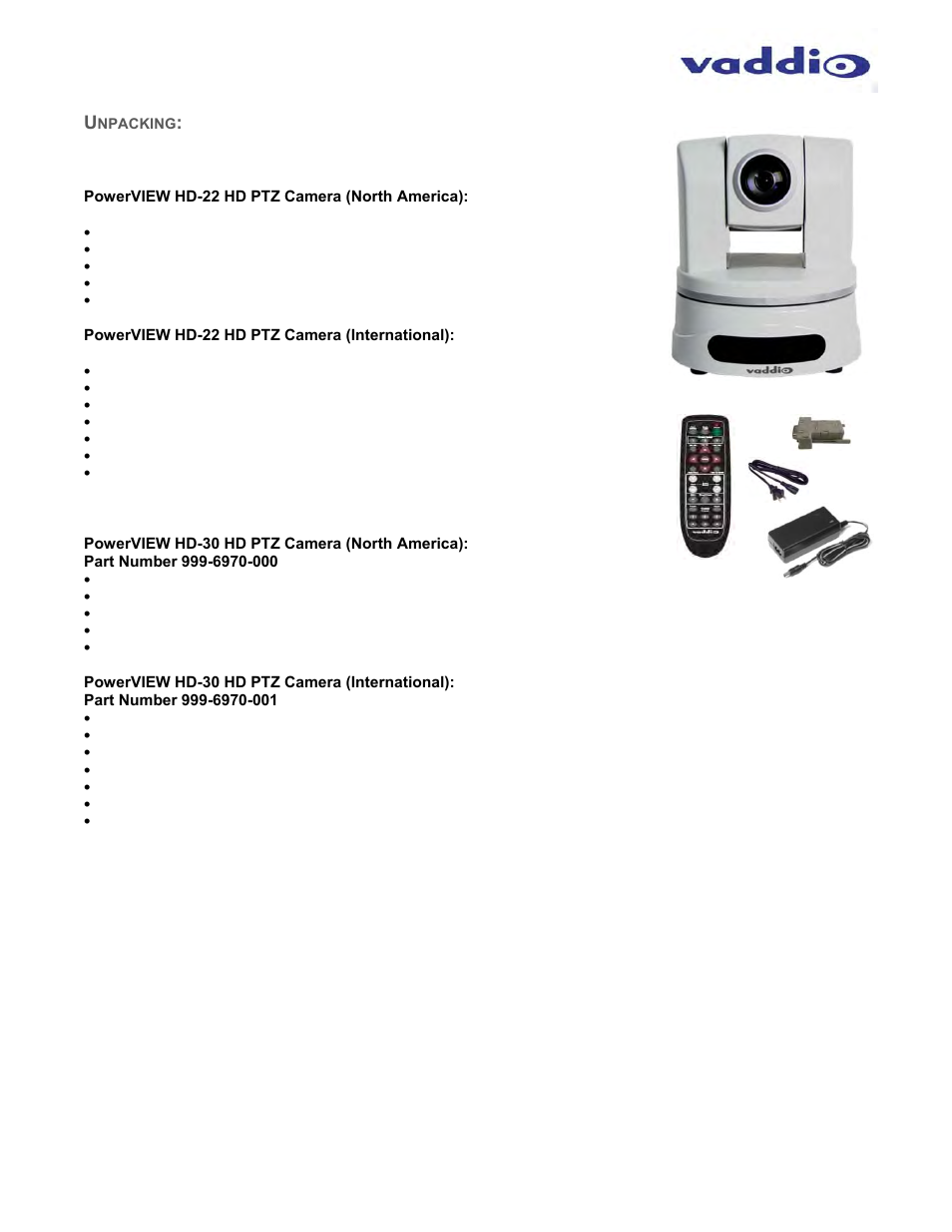 Vaddio PowerVIEW HD-22 and HD-30 User Manual | Page 4 / 16