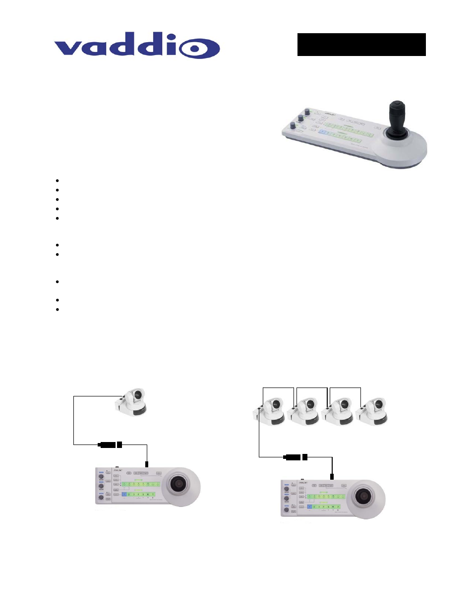 Vaddio Vaddio/Sony Joystick Bundle User Manual | 2 pages