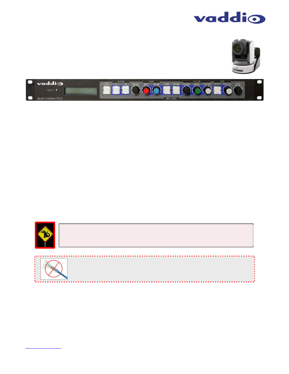 Overview | Vaddio WallVIEW CCU H900 User Manual | Page 4 / 16