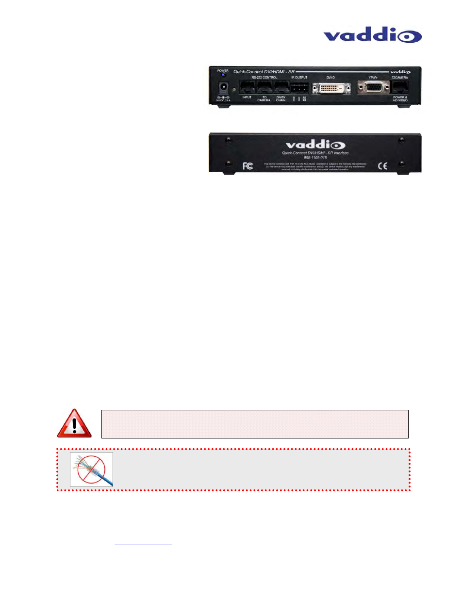 Vaddio WallVIEW HD-18W DVI/HDMI w/CONCEAL User Manual | Page 3 / 16