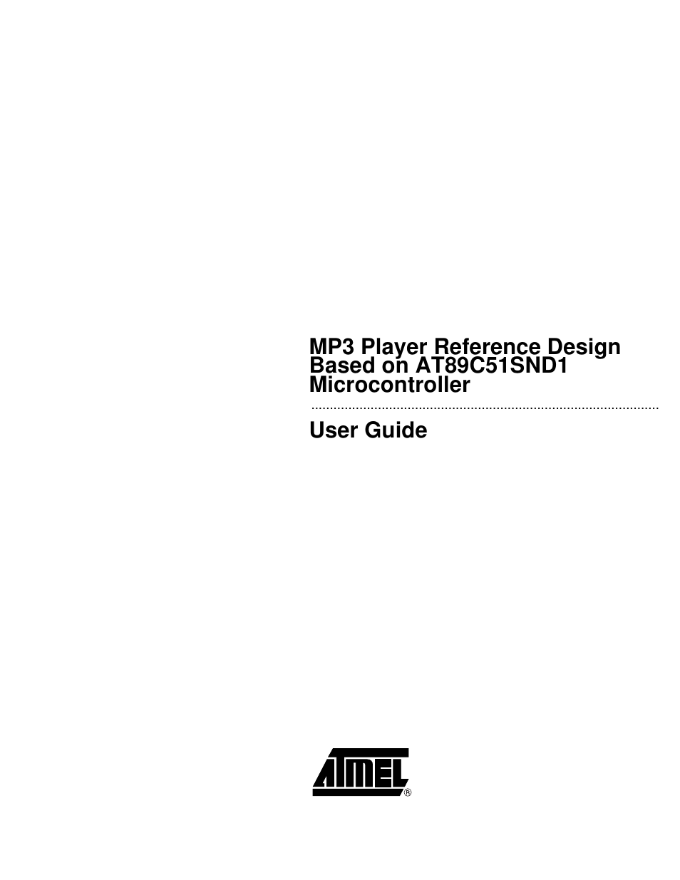 Atmel AT89C51SND1 User Manual | 13 pages