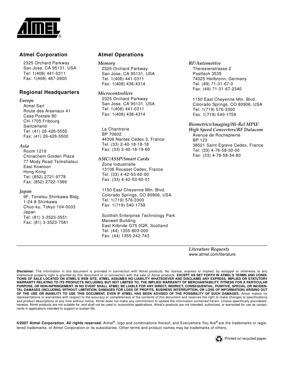 Atmel AT89C51SND1 User Manual | Page 13 / 13