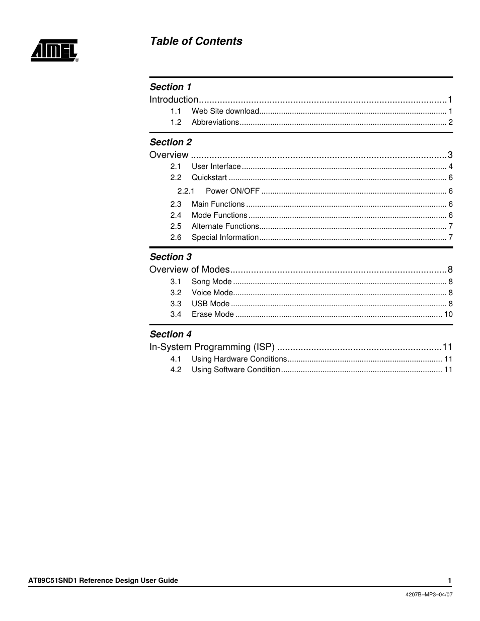 Atmel AT89C51SND1 User Manual | Page 2 / 13