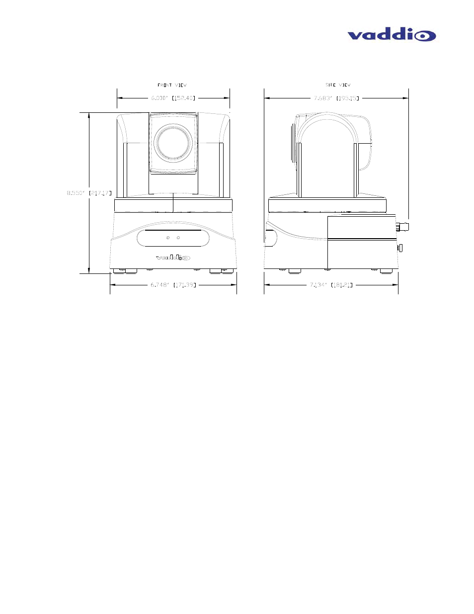 Appendix 2: clearview hd-19 dimensions | Vaddio WallVIEW HD-19 DVI/HDMI User Manual | Page 18 / 24