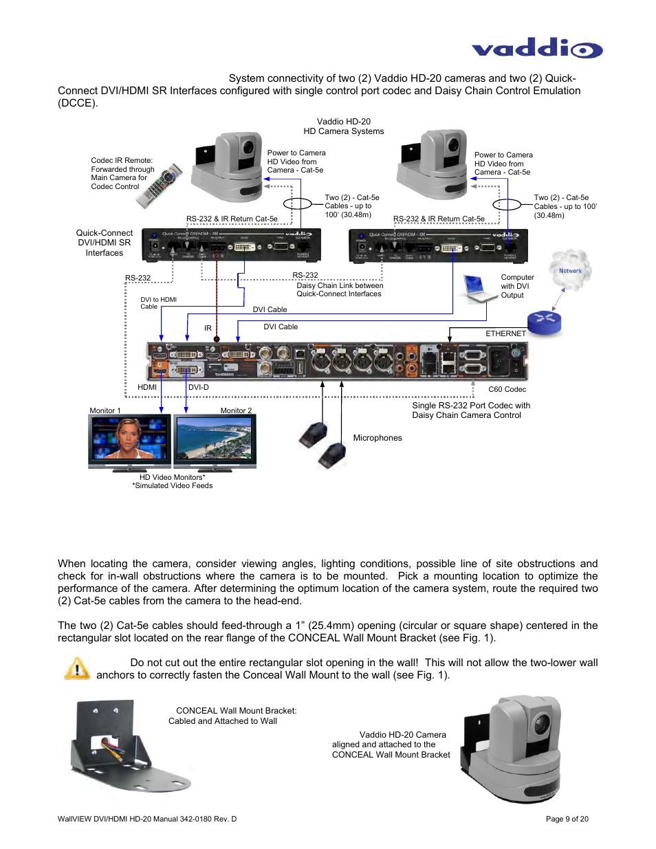 Vaddio WallVIEW HD-20 DVI/HDMI User Manual | Page 9 / 20