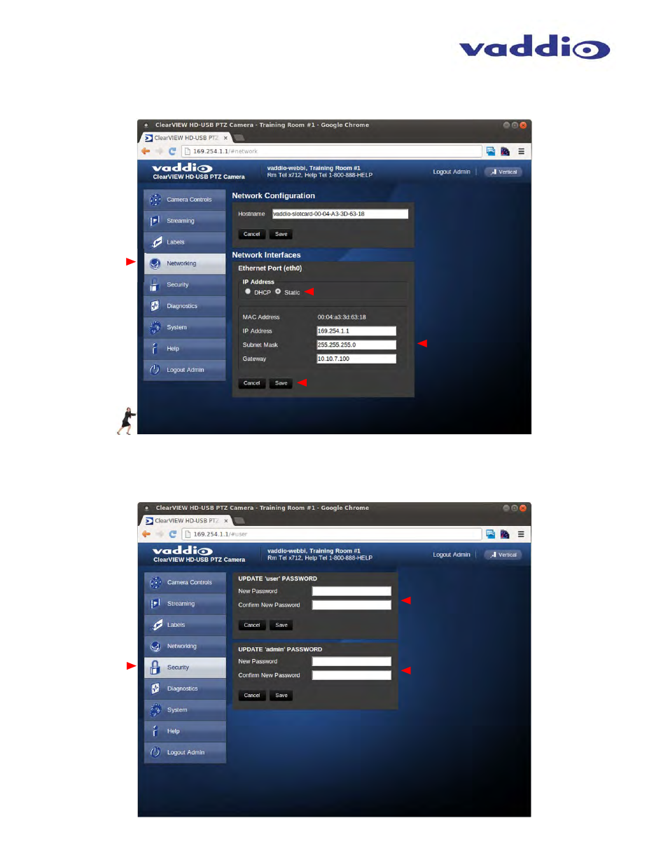 Vaddio WallVIEW HD-USB SR User Manual | Page 22 / 40