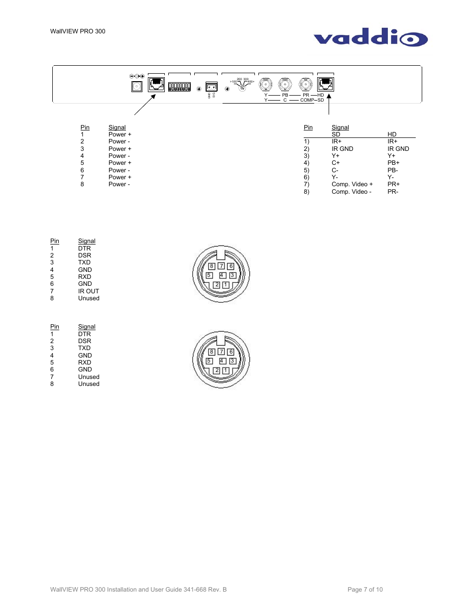 Vaddio WallVIEW PRO 300 User Manual | Page 7 / 10