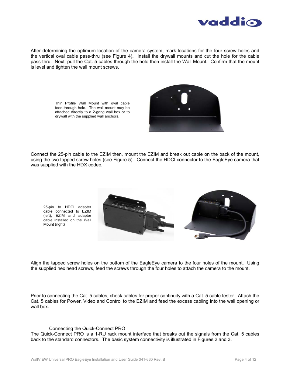 Vaddio WallVIEW Pro EagleEye User Manual | Page 4 / 12