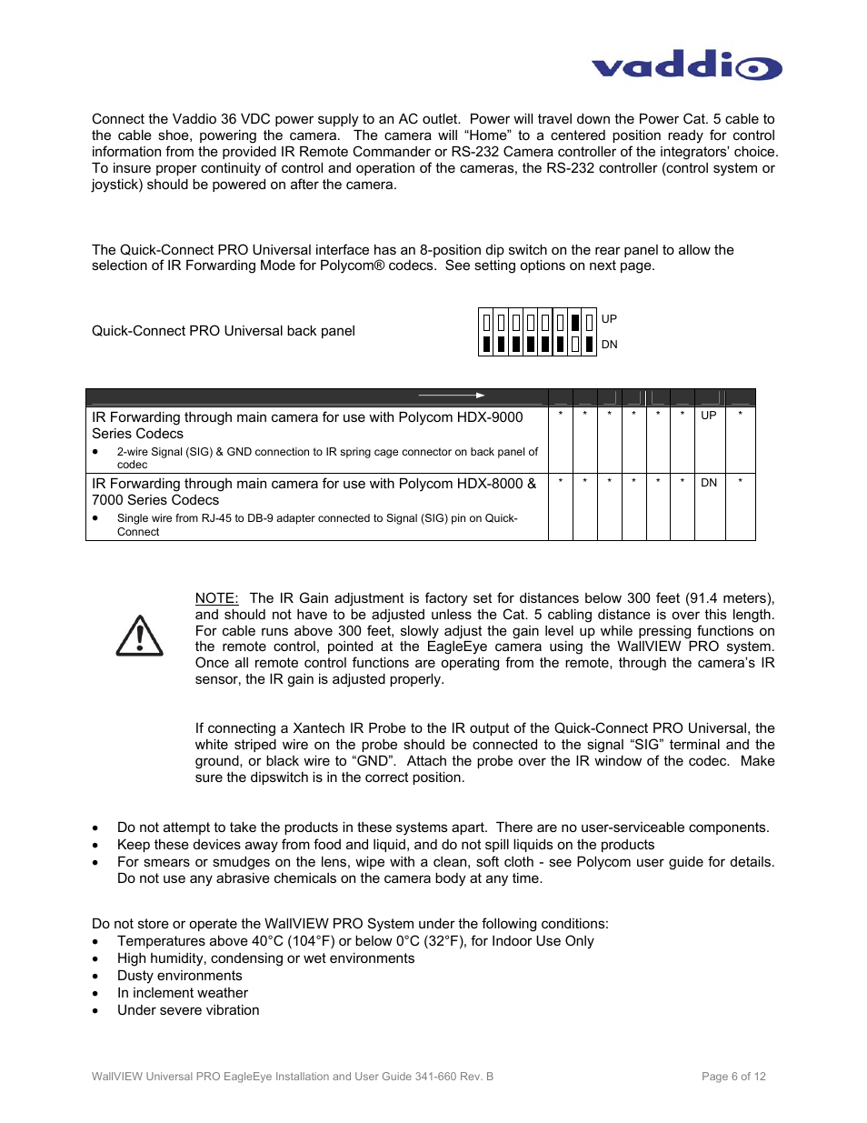 Vaddio WallVIEW Pro EagleEye User Manual | Page 6 / 12