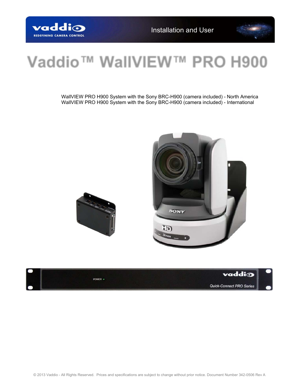 Vaddio WallVIEW PRO H900 User Manual | 16 pages